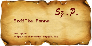 Szőke Panna névjegykártya